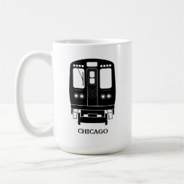 Taza De Café Perfil "L" de Chicago Negro