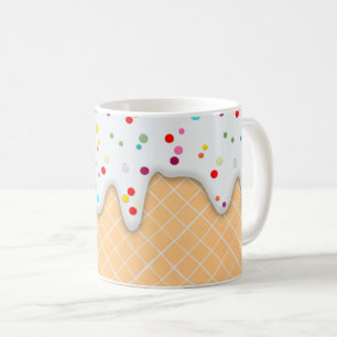 Taza De Café Perforación de helado de vainilla