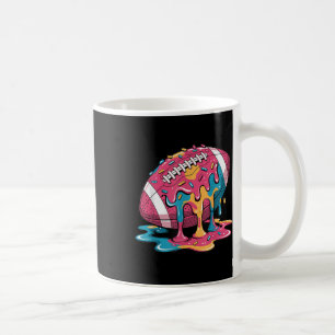 Taza De Café Perforación Del Fútbol Para Lineman Wr Qb Rb Ice C