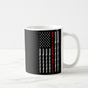 Taza De Café Perforar al bebé perforar bandera estadounidense p