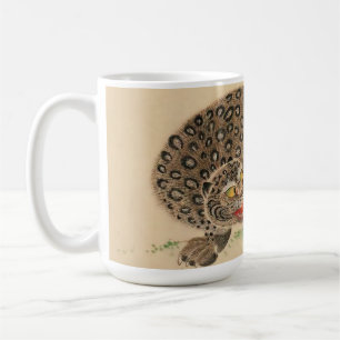Taza De Café Pergamino japonés antiguo del leopardo manchado