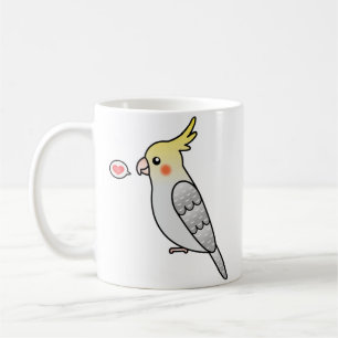 Taza De Café Perico Cacatúa Cartoon Amor Pájaro