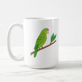 Taza De Café Perico verde del trópico