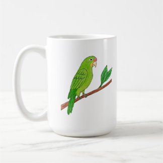 Taza De Café Perico verde del trópico