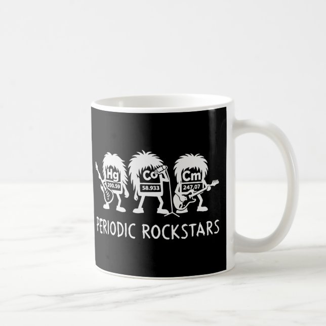 Taza De Café Periodic Rockstars Chemistry Humor (Derecha)