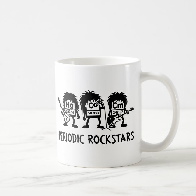Taza De Café Periodic Rockstars Chemistry Humor (Derecha)
