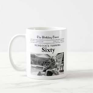 Taza De Café Periódico Cumpleaños 60