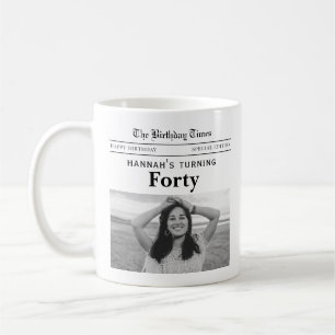 Taza De Café Periódico de cumpleaños 40