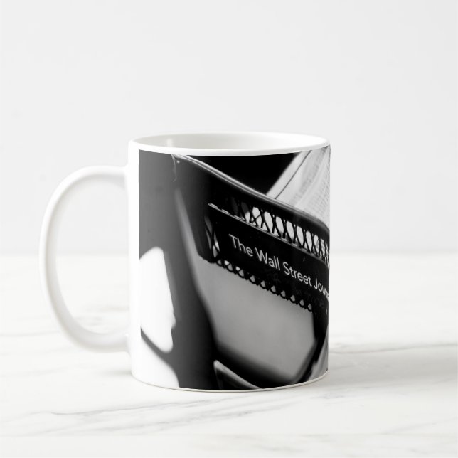 TAZA DE CAFÉ PERIÓDICOS EN WALL STREET JOURNAL RACK (Izquierda)