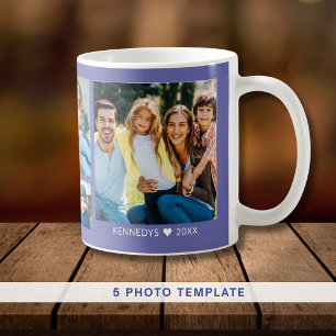 Taza De Café Periwinkle de la oferta de la familia de Collages 
