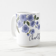 Periwinkle Floral Blooms Nombre personalizado mode