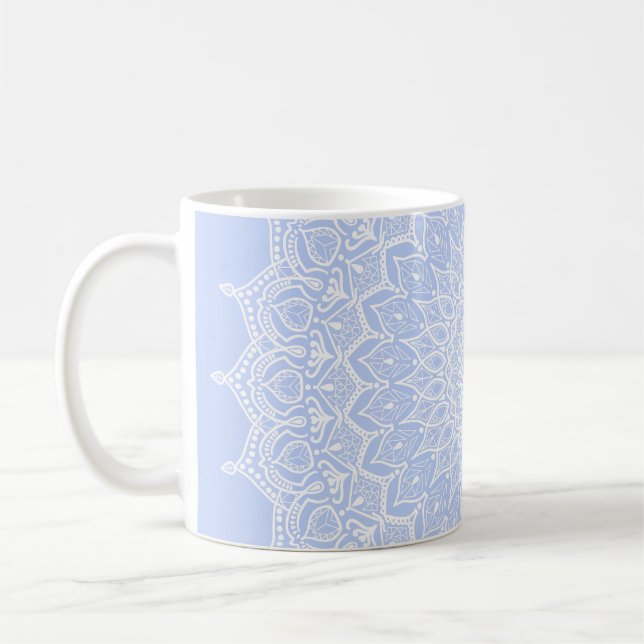 Taza De Café Periwinkle Mandala - Bora en Juniper Berry (Izquierda)