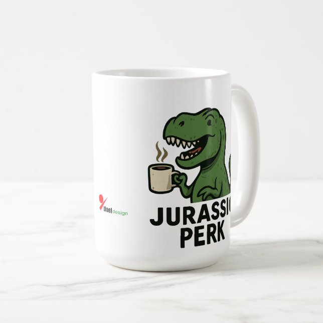 Taza De Café Perk Jurásico (Anverso derecho)