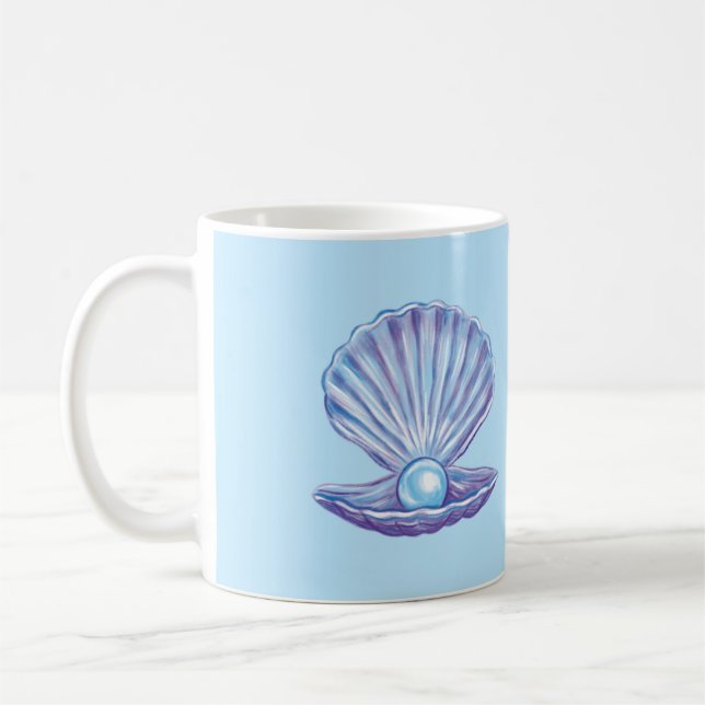 Taza De Café Perla del océano (azul) (Izquierda)