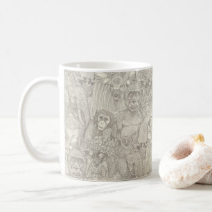 Taza De Café perla natural solo animales de la selva africana