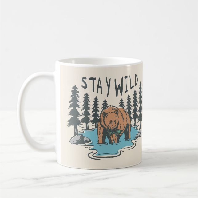 Taza De Café Permanecer salvaje (Izquierda)