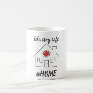 Taza De Café Permanezcamos a salvo en casa en las vacaciones de