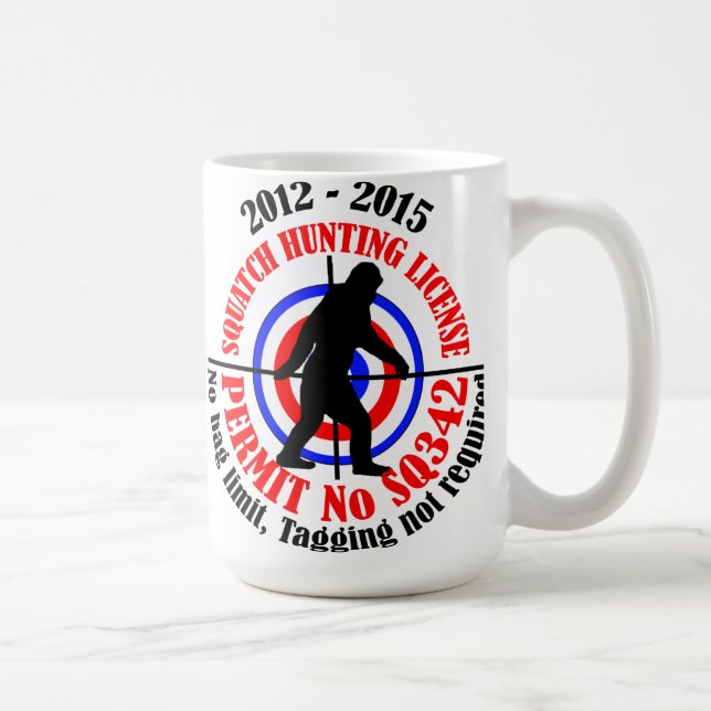 Taza De Café permiso de caza de squatch (Derecha)