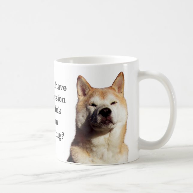 Taza De Café Permiso de Shiba (Derecha)