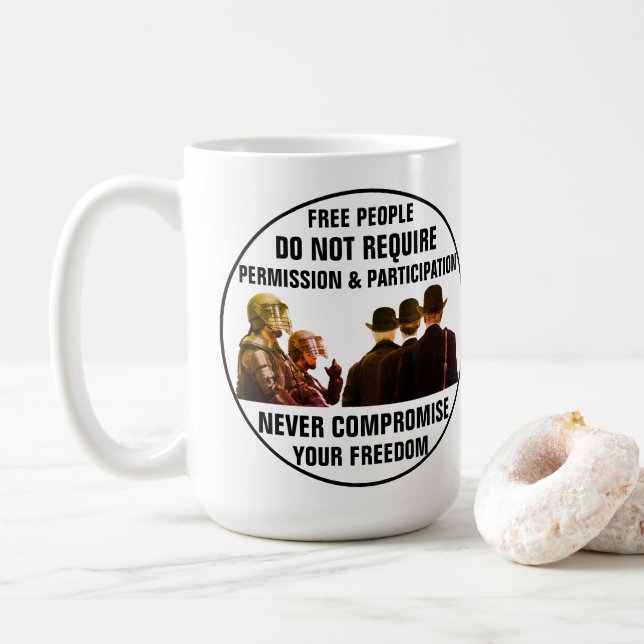 Taza De Café Permiso y participación (Con donut)
