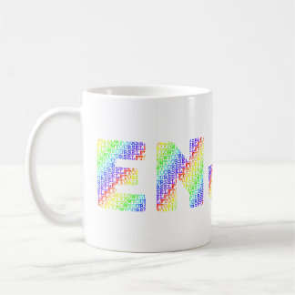 Taza De Café Permítete DISFRUTAR Colores de arcoíris