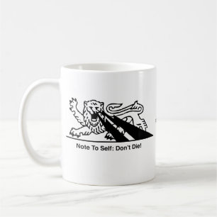 Taza De Café Pernos del león w/Lightning {negro 1}