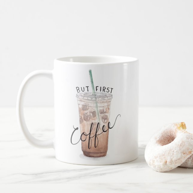 Taza De Café Pero el primer café Hipster (Con donut)
