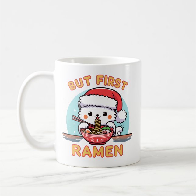 Taza De Café Pero los primeros Navidades de Ramen obsequian a l (Izquierda)