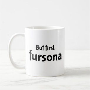 Taza De Café Pero primero, fursona coffee mug