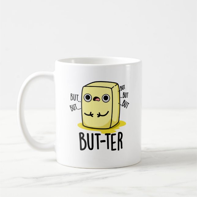 Taza De Café Pero-ter Funny Butter Pun (Izquierda)