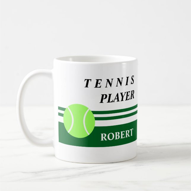 Taza De Café Peronalized Tennis Coffee Mug (Izquierda)