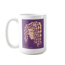Perpetua Pacífica Mujer Purple Peach Line Art Mug