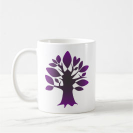 Taza De Café Perpetuo Árbol púrpura Amor Línea infinita Arte