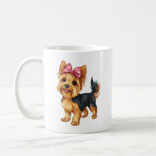 Taza De Café Perra de lazo coqueta Yorkshire Terrier Yorkie mam