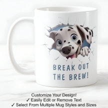 Perrito Adorable En Una Taza. Novedad Para Amantes