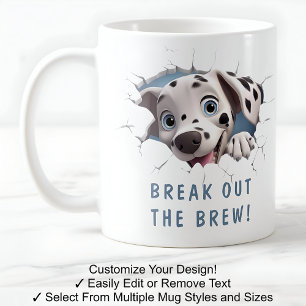 Taza De Café Perrito Adorable En Una Taza. Novedad Para Amantes