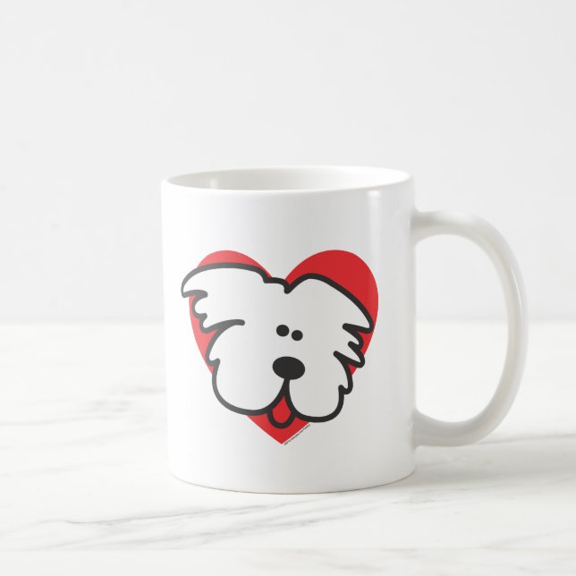 Taza De Café Perrito blanco (Derecha)
