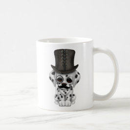 Taza De Café Perrito dálmata lindo con el monóculo y el