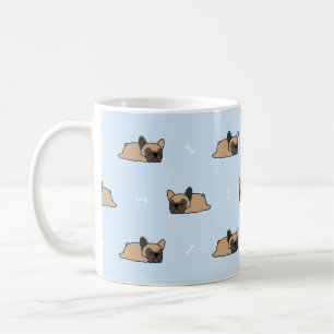 Taza De Café Perrito de bulldog francés lindo durmiendo sin cos