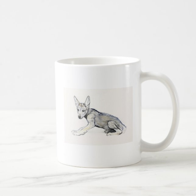 Taza De Café Perrito de lobo árabe adolescente 2009 (Derecha)