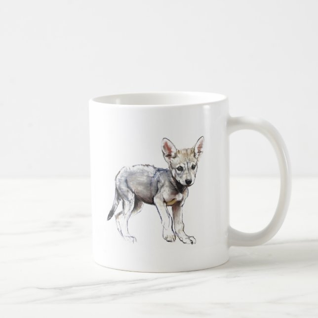 Taza De Café Perrito de lobo árabe de la vacilación 2009 (Derecha)