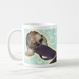Taza De Café Perrito de Pochi con balanceo púrpura