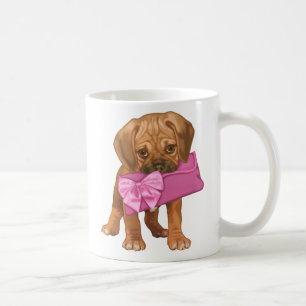 Taza De Café Perrito de Puggle y embrague del arco