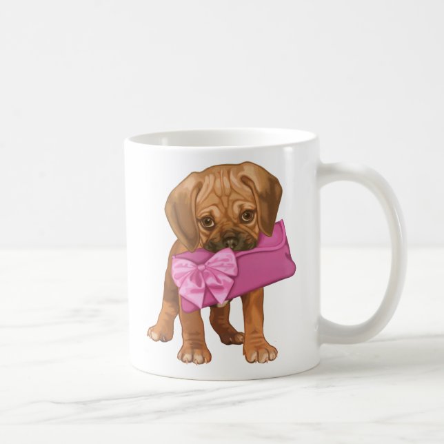 Taza De Café Perrito de Puggle y embrague del arco (Derecha)