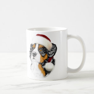 Taza De Café Perrito de Santa del perro de montaña de Bernese