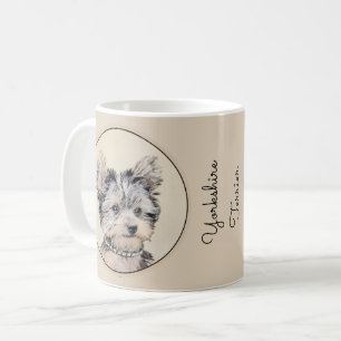 Taza De Café Perrito de Yorkshire Terrier que pinta arte