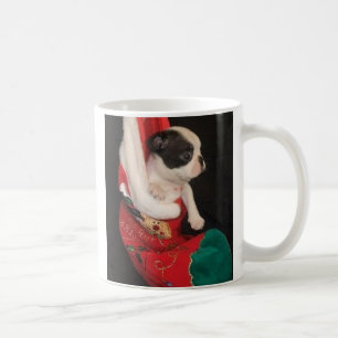Taza De Café Perrito del bosón en el navidad que almacena la