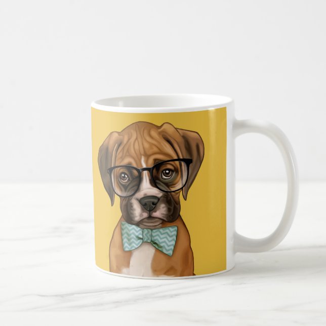 Taza De Café Perrito del boxeador del inconformista (Derecha)