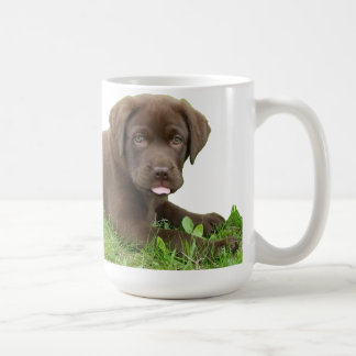 Taza De Café Perrito del laboratorio del chocolate con actitud