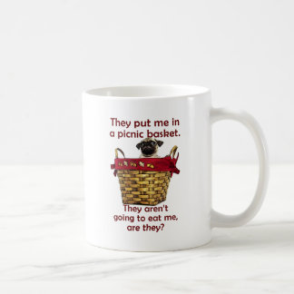 Taza De Café Perrito en una cesta